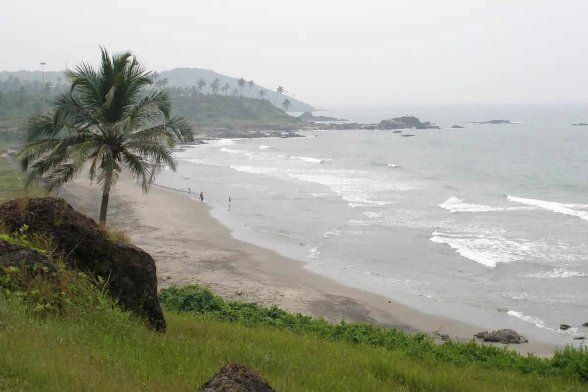 Vagator Beach, Goa, a popular multi-day road trip destination from Bangalore