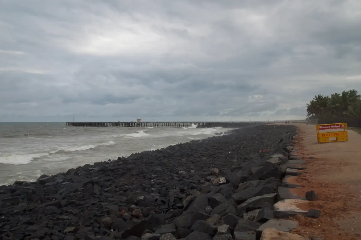 Rock Beach promenade, Pondicherry, a coastal road trip from Bangalore